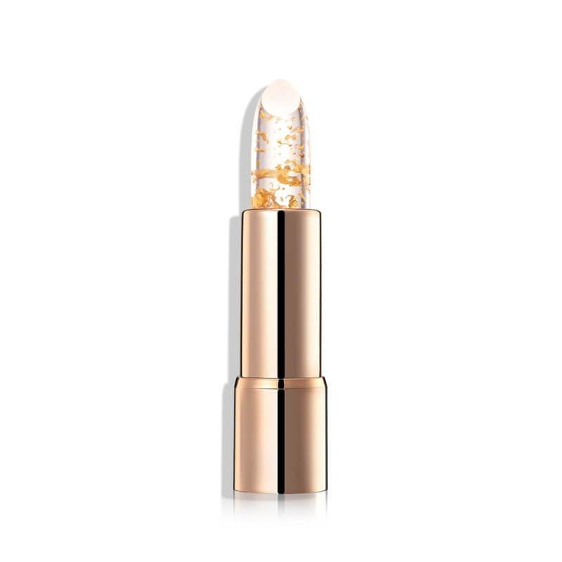 Luxury LaserGlow 24K gold lip balm with pH color enhancer for smooth, hydrated lips.