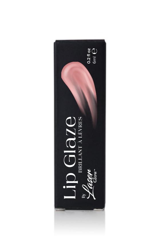 LaserGlow Nude Lip Glaze providing a soft, natural shine for smooth, glossy lips.