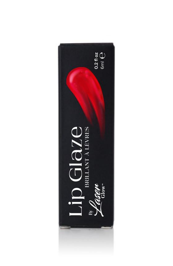 LaserGlow Red Lip Glaze for bold, glossy lips with a non-sticky finish.