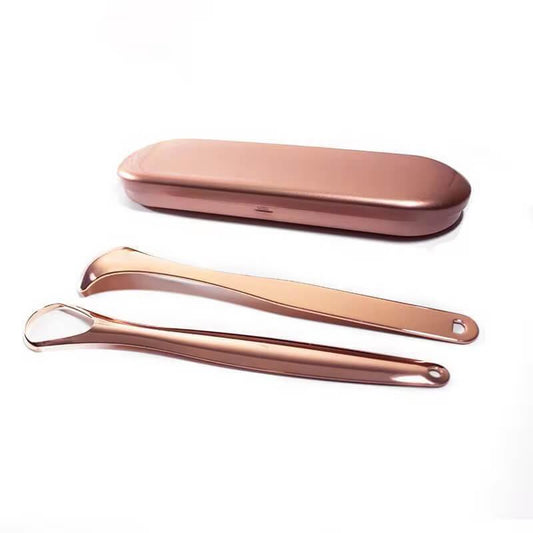 rose gold tongue scraper set