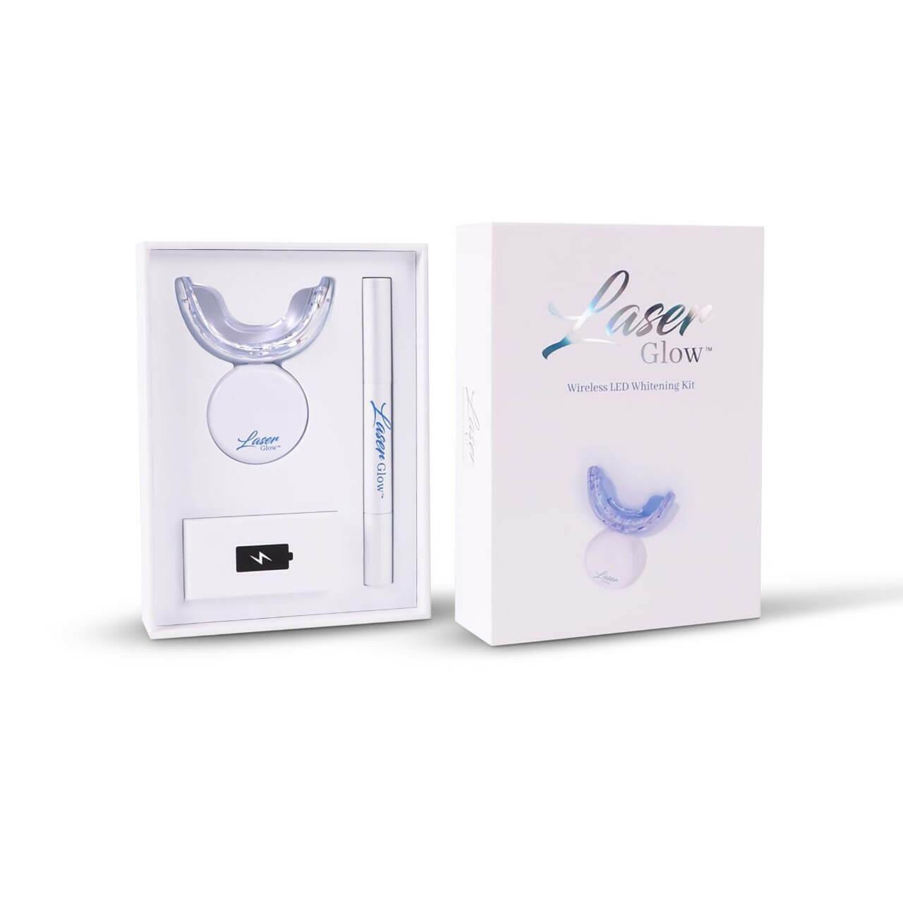 LaserGlow Wireless LED Teeth Whitening Kit for professional teeth whitening.