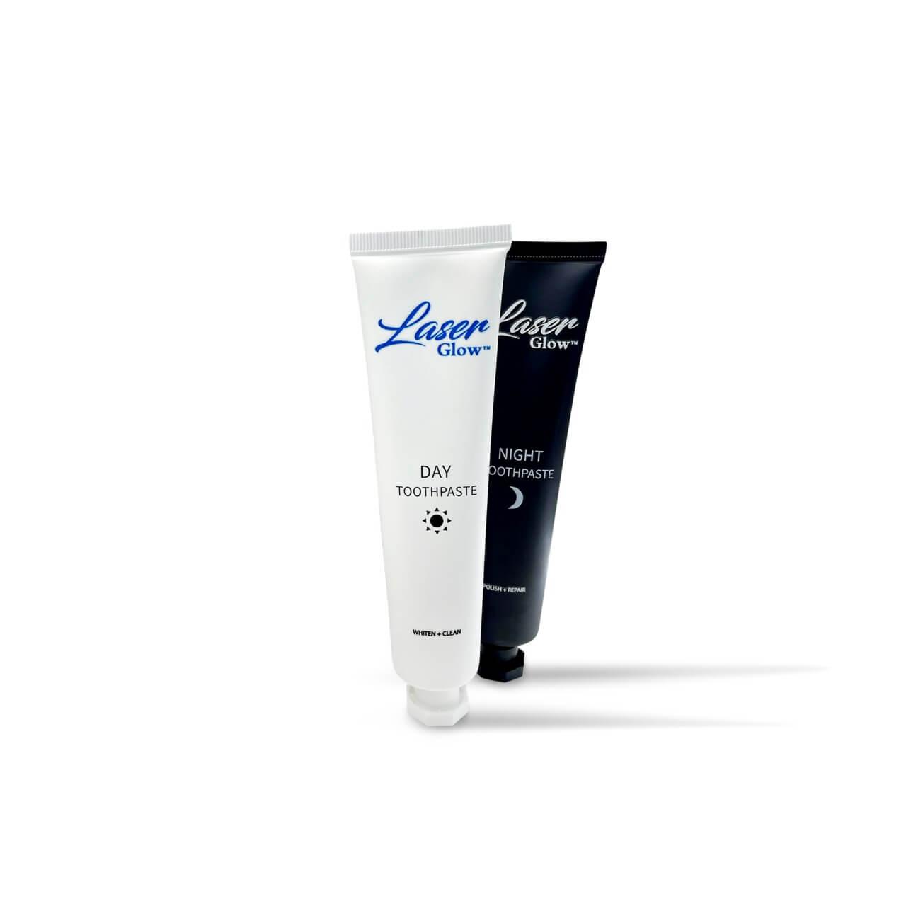 Advanced formula day and night whitening toothpaste, designed to remove stains and brighten teeth